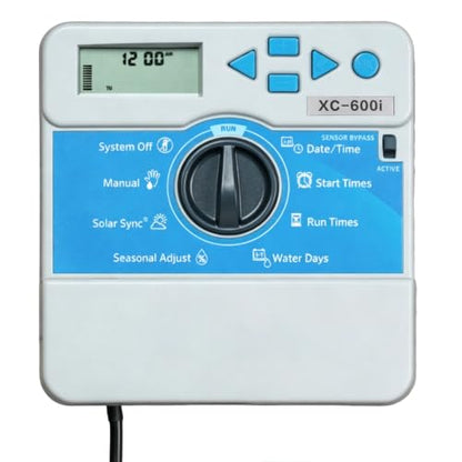 Upgrade X-Core XC600i Indoor Sprinkler Timer, Compatible with Hunter 6 Zone Irrigation Controller, Indoor Lawn & Garden Watering System, Easy Program, No Wi-Fi Required