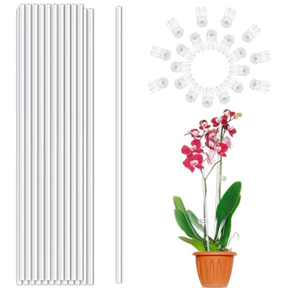 18IN Plant Stakes, Plant Sticks 20PCS Acrylic Clear Plant Support Stakes - size: 18 Inches