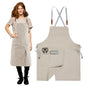 Crossback Pottery Apron Split Leg, Adjustable Straps - color: Beige