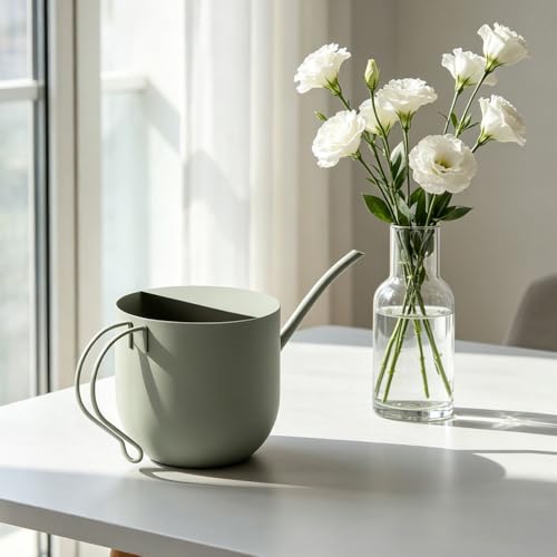 Green Watering Can 30oz Stainless Steel for Indoor Plants - color: Green 30oz