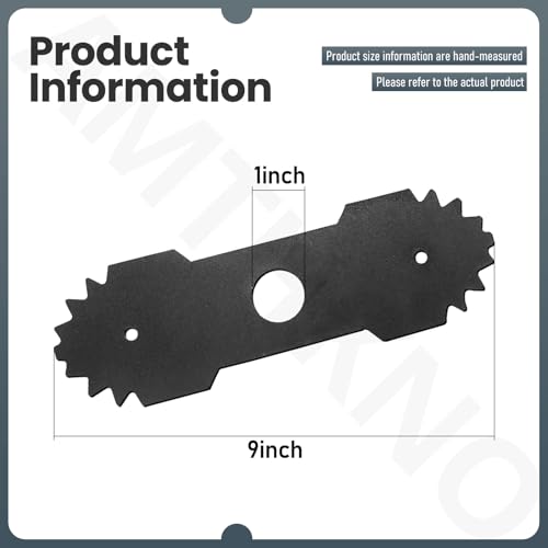 AMTHKNO 2-Pcs 9 inch Heavy-Duty Edger Blade for Ryobi Edger RY13050 RY13050A RY15518 RY40030 P2300, Replaces 638006008 638006007, 1" Center Hole - Quenched Steel
