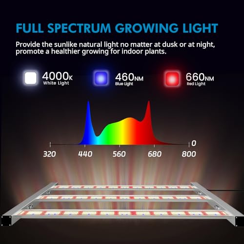 360W LED Grow Lights for Indoor Plants,Full Spectrum,2x4ft Coverage - size: 42.7 inch(360W)