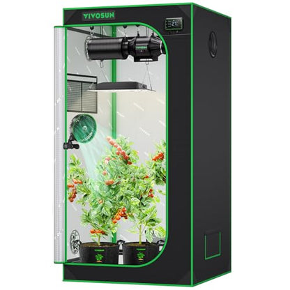 VIVOSUN 5-Pack 15 Gallon 500G Fabric Grow Bags with Strap Handles - size: 15 Gal