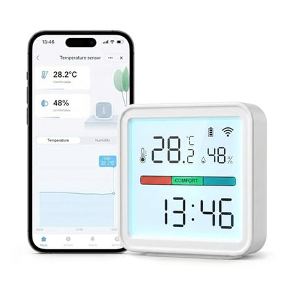 eMylo WiFi Thermometer Hygrometer Digital with App Alerts Data Export