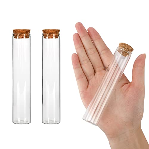 18pcs Glass Test Tubes with Cork Stoppers 25x120mm Flat Bottom