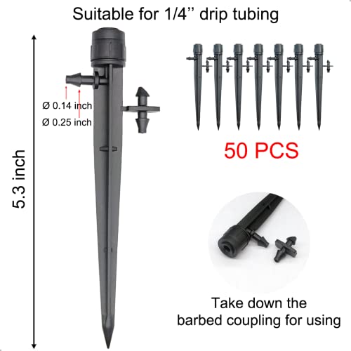 Topiverse Drip Irrigation Emitters, Circle Spray, 0-20 GPH - size: 50