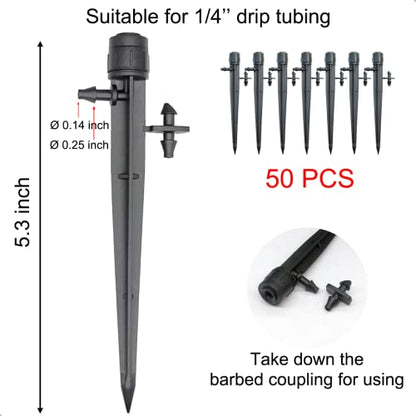 Topiverse Drip Irrigation Emitters, Circle Spray, 0-20 GPH - size: 50