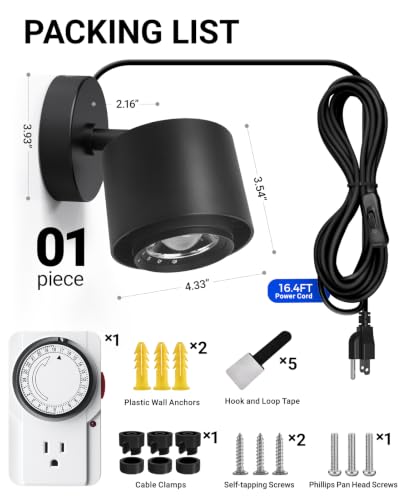Barrina TR40A Track Plant Lights, 40W Ceiling Grow Lights, 5000K, Black - color: 5000K, size: 40w-black Cover
