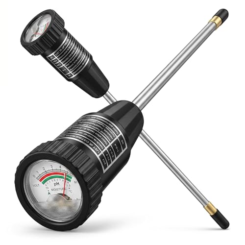 Soil pH & Moisture Meter, 295mm Long Probe Self-Powered