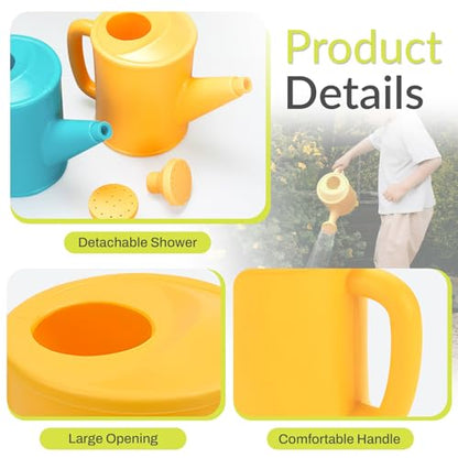 Kids Watering Can 700ml Detachable Nozzle for Indoor Plants (Pink) - color: Pink