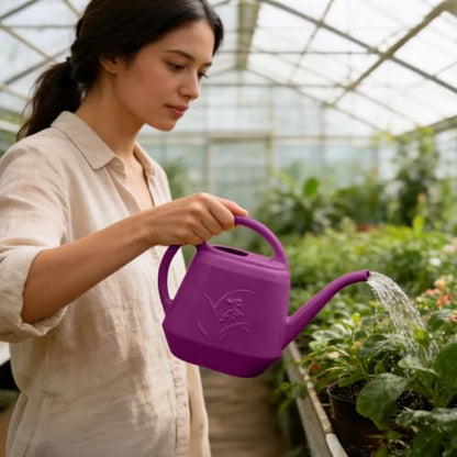 Plastic Watering Can - 1/2 Gallon - Rose Red - color: Rose Red