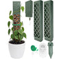 2 Pcs 9 Inch D Shaped Moss Pole with Watering Dripper, Plastic Moss Poles for Climbing Plants, Sturdy Monstera Plant Support, Self Watering Moss Pole Kit for Plants Indoor (1Pack 2Pcs-Green) - size: 1Pack 2Pcs-Green