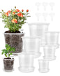 6 Pack Nursery Pots with Drainage, Multiple Sizes for Plants - size: 6 Pack - 9.5/8/7.5/6.7/5/4.5 Inch