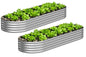 2PCS 8x2x1FT Galvanized Metal Raised Garden Bed,Outdoor Planter Box for Vegetables - size: 8x2x1(2PCS)