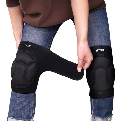 Women Men Knee Pad Suitable for House Working, Floor and Carpet Cleaning, Gardening Maintain, Construction Work, High Elastic Fabric Men Knee Pads Protect Knee Safety - color: C-Black, size: Large