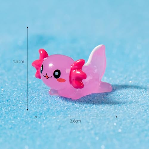 EMiEN 8 Pcs Miniature Hexagonal Salamander Tiny Animals Figurines - color: 8 Pcs Miniature Salamander