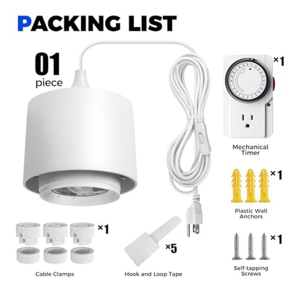Barrina TR40 Hanging Plant Lights for Indoor Plant, 40W 5000K Full Spectrum - color: 5000K-White