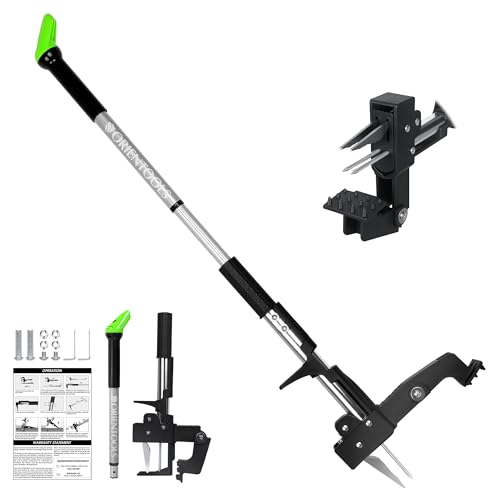 ORIENTOOLS Weed Puller, Stand Up Weed Puller, 32 to 41 inch Long Handle, Upgrade Detachable Telescopic Handle Garden Weeding Tool with 4 Claws for Labor Saving Dandelions Remover Tool - size: 4-Claw & Adjustable