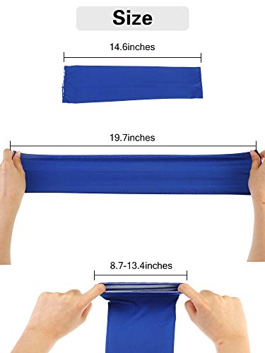 Mudder 9 Pairs UV Protection Arm Sleeves Cooling Ice Silk Sun Sleeves - color: Blue