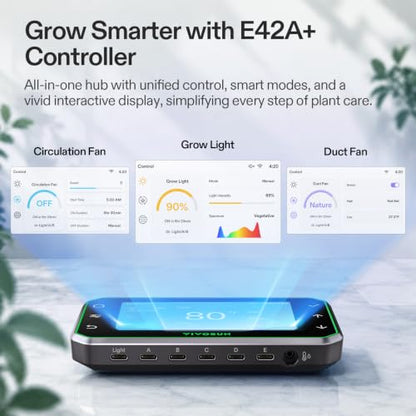 VIVOSUN Smart PRO Grow Tent Kit 2.3x2.3ft 180W Aerolight E42A+ Grow System - size: Plus 28"x28"x63"