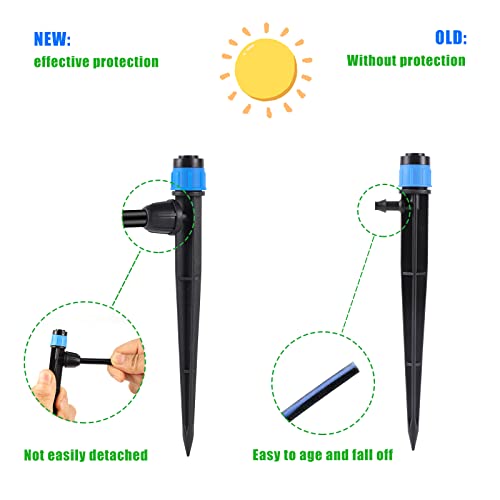 50 Pcs 360° Adjustable Drip Irrigation Spray Emitters - style: 50pcs-Colorful*25 Sprayer*25 Drip