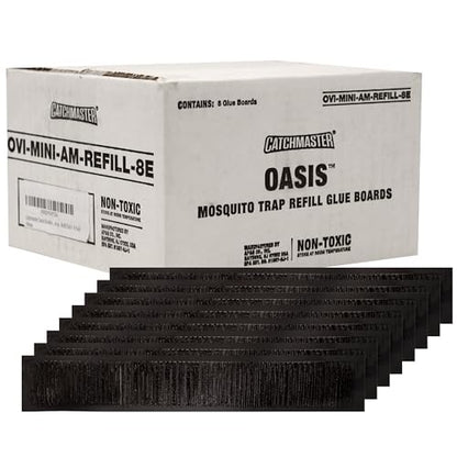 Catchmaster Oasis Ovi-Mini Mosquito Trap Refill 8-Pack, Home Outdoor Mosquito Control, Backyard Insect Killer, Replacement Glue Boards Bug Catcher, Pool, Patio, Shed & Garden Pest Control - size: Trap Refill Boards (8-Pack)