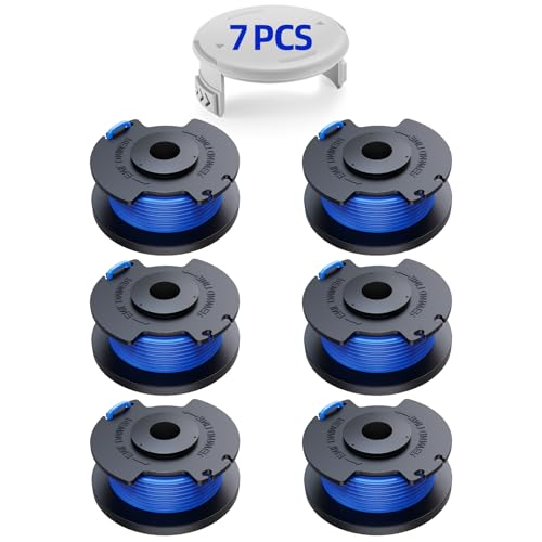 YWTESCH .065 Weed Wacker String Replacement Fit for Ryobi One+ AC14RL3A - color: 6 Spools + 1 Cap