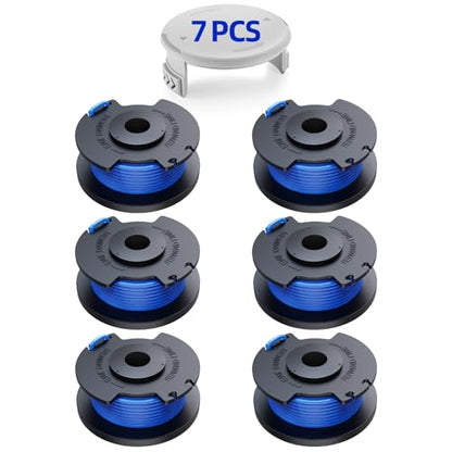 YWTESCH .065 Weed Wacker String Replacement Fit for Ryobi One+ AC14RL3A - color: 6 Spools + 1 Cap
