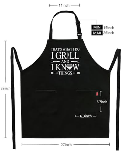 Kaidouma Funny Grilling Aprons for Men - Men's Cooking Chef BBQ Grill Apron - color: That's What I Do I Grill