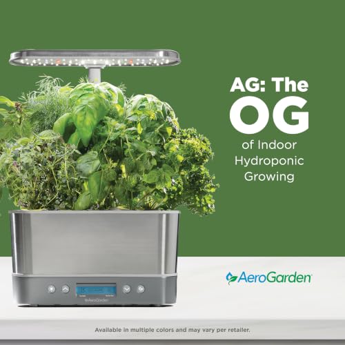 AeroGarden Harvest Elite, Stainless Steel - color: Stainless Steel, size: Harvest Elite