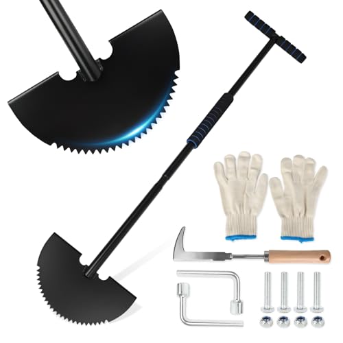 Half Moon Edger Lawn Tool, 41" Garden Edging Shovel with Saw Tooth