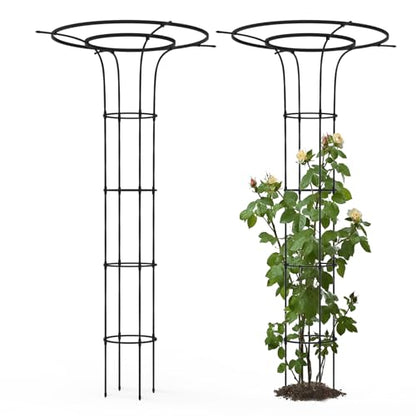 Trellis for Climbing Plants Outdoor 69" H, Mushroom Top Trellis,2Pack - size: 2 pack(Round)