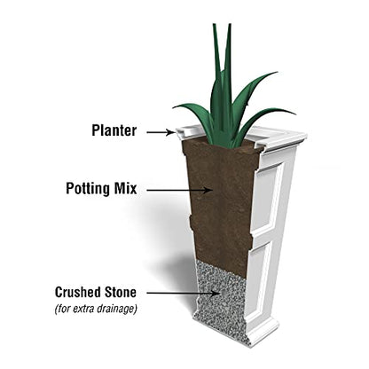 Mayne Fairfield 40in Tall Planter - Graphite Grey - 28in x 28in x 28in - Polyethylene - Soil Capacity: 40 Gallons (8801-GRG) - color: Graphite Grey, size: 40in