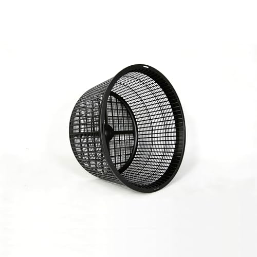 8.5-Inch Round Aquatic Plant Baskets, Black, 6 Pack