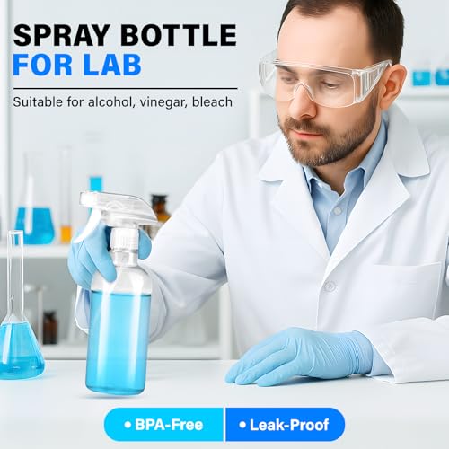 DIYSELF 2 Pack Spray Bottles for Cleaning 16.9 oz/500 ml Empty Spray Bottle - color: Clear, size: 2-Pack