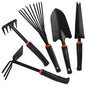 5 Pcs Set Weed Puller Tool,Hand Weeder Tool,Includes Rake, Shovel, Hand Hoe, Double-Sided Cultivator & Weed Puller Tool for Digging - color: Style 1