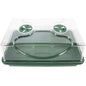 EarlyGrow 70738 Medium Domed Propagator, 15" x 9" x 7", Black/Dark Green - size: Medium without Extenders