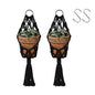 Artilady Macrame Plant Hanger Black, Boho Hanging Planter for Indoor Plants - color: Black a