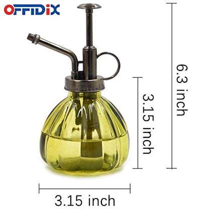 OFFIDIX Plant Mister, Pumpkin Glass Spray Bottle Small, Olive Green 6.7oz - color: E-Olive Green