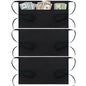 BOHARERS 3 Pack Waitress Aprons with Pockets - Women Men Black Waist Aprons Half Server Apron with Extra Long Straps - color: D-3 Pack Black