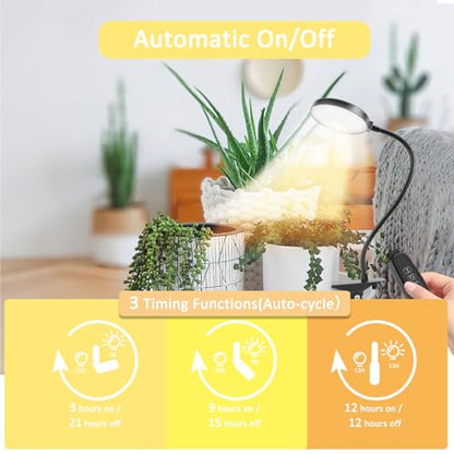 Grow Lights for Indoor Plants, 15W Sunlike Full Spectrum LED Plant Lights - color: Yellow-15W-S