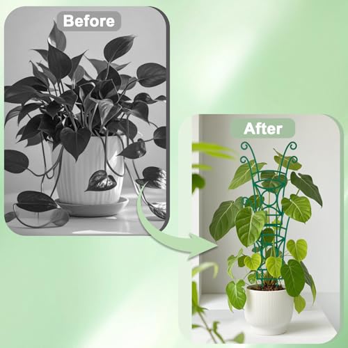 4 Pack Stackable Plant Trellis for Climbing Plants, Indoor/Outdoor Garden Trellis, Plant Support for Vine Ivy Hoya & Houseplants Flower - size: 4 Pack