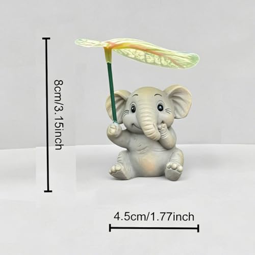 Elephant Figurine Garden Decor Resin Animal Ornaments