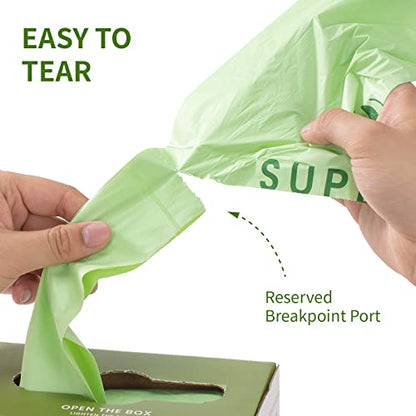 SUPERBIO 2.6 Gallon Compostable Bags, 100 Count, 2 Pack - color: 2.6 gallon, 200 count
