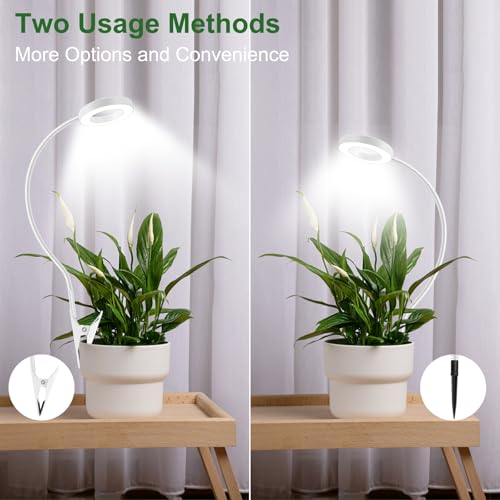 wolezek 2 in 1 Plant Lights for Indoor Growing, 3 Colors Plant Grow Lights - color: White 1 Pack