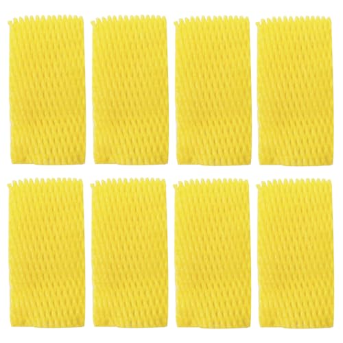 Markeny Fruit Protection Mesh Bags Transport Packing Vegetable Fruit Fragile Items Dedicated Fruit Mesh Bags for Large Supermarkets, Fruit Shops (50PCS Yellow-10x6cm) - size: 50PCS Yellow-10x6cm
