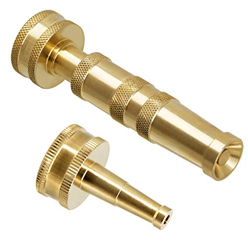 Twinkle Star Brass Heavy Duty Adjustable Twist Hose Nozzle Set - color: Nozzle Jet 1 Pack