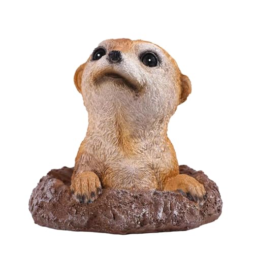 Meerkat Statue - Charming Meerkat Garden Animal Statue: Lifelike Decor Accent for Your Yard or Patio - Add Personality to Your Outdoor Space - color: Meerkat