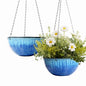2 Pack 10 Inch Glazed Hanging Planters, Hanging Baskets with Drainage Hole - color: Blue Glaze, size: 10 inch