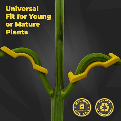 BudTrainer BudClips for Low Stress Plant Training, Yellow, 40-Pack - color: Yellow, size: 40pk